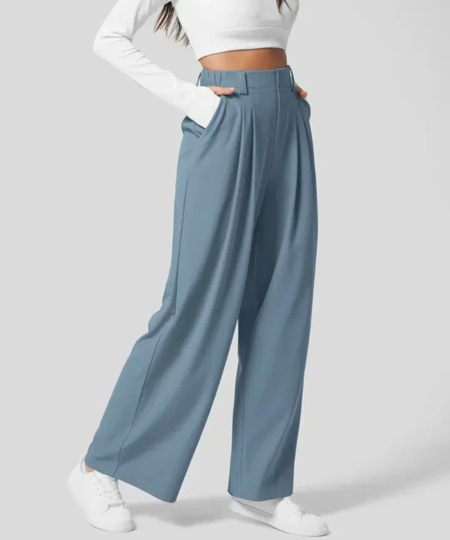 Kathy™ - Elegant Elasticated High Waisted Trousers