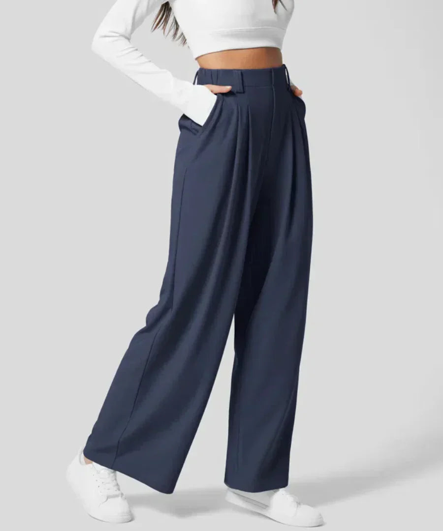 Kathy™ - Elegant Elasticated High Waisted Trousers