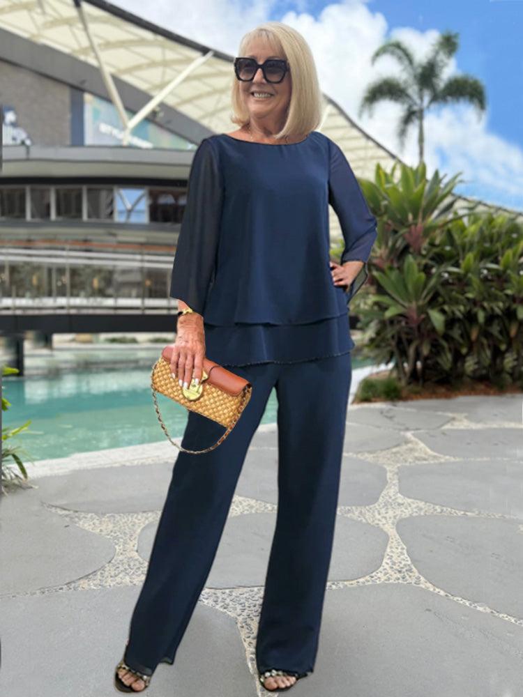 Alana | Elegant Relaxed Fit Two Piece Set for Women - Lumina