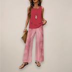 Ava | Vibrant Printed Wide-Leg Set with Relaxed Fit - Lumina