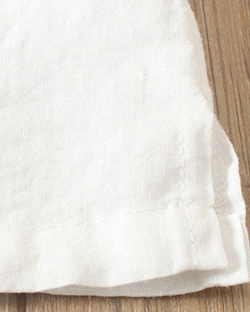 Beatrice | Relaxed Summer Blouse with Button Detail - Lumina