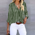 Bella | Relaxed Striped Button Blouse with Timeless Appeal - Lumina