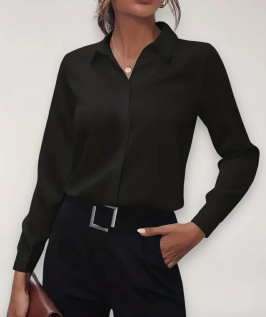 Bella | Tailored Elegant Button-Up Women's Blouse - Lumina