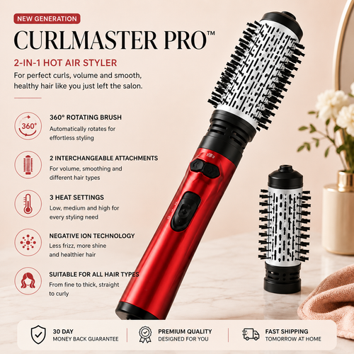 CurlMaster Pro™ - Hair Dryer with 360° Rotation