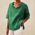 Clara | Relaxed Fit V-Neck Top with Effortless Style - Lumina