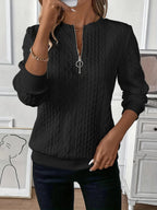 Freya | Elegant Half-Zip Design with Polished Fit Women's Top - Lumina