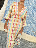 Grace | Colorful Relaxed Fit Casual Two Piece Set - Lumina