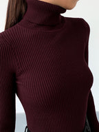 Hailey | Sleek Minimalist Turtleneck Top for Winter Elegance - Lumina