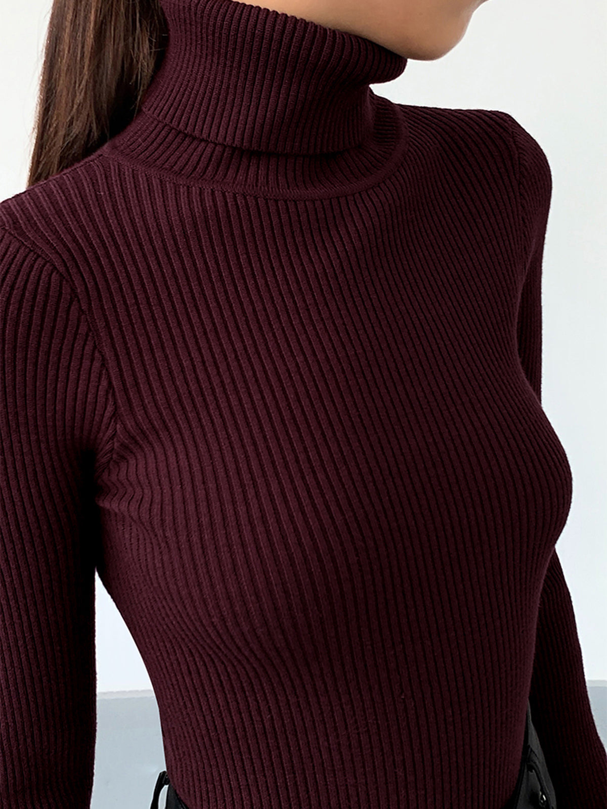 Hailey | Sleek Minimalist Turtleneck Top for Winter Elegance - Lumina