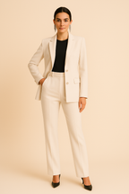 Jasmine | Tailored Blazer and Elegant Pleated Pants Set - Lumina