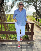 Jasmine | Timeless Striped Button Shirt with Relaxed Fit - Lumina