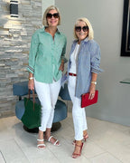 Jasmine | Timeless Striped Button Shirt with Relaxed Fit - Lumina