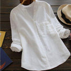 Jessica | Relaxed Fit Button Blouse with Timeless Design - Lumina