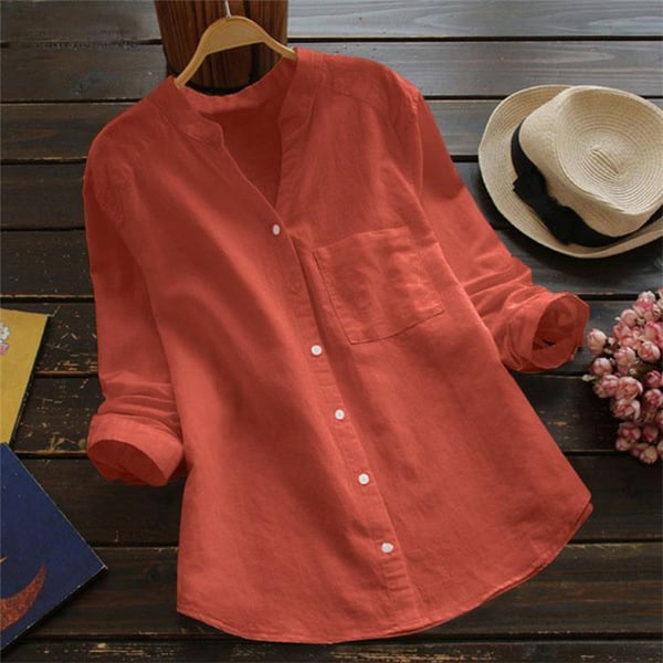 Jessica | Relaxed Fit Button Blouse with Timeless Design - Lumina