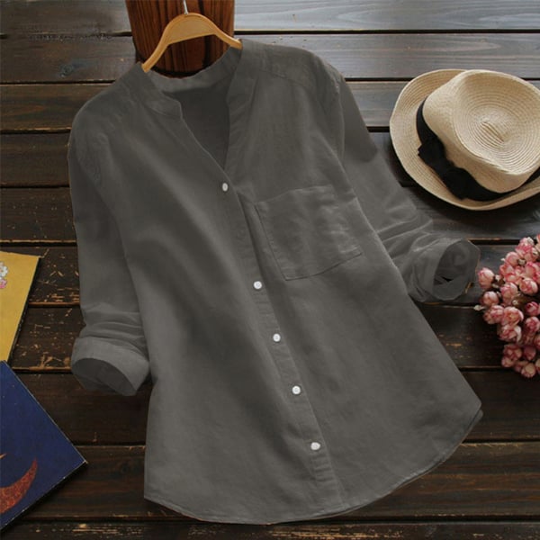 Jessica | Relaxed Fit Button Blouse with Timeless Design - Lumina