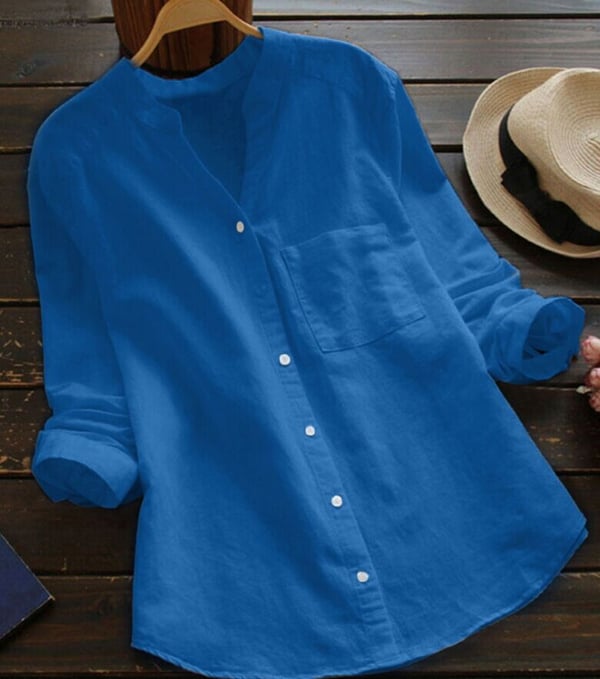 Jessica | Relaxed Fit Button Blouse with Timeless Design - Lumina
