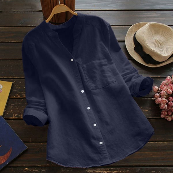 Jessica | Relaxed Fit Button Blouse with Timeless Design - Lumina