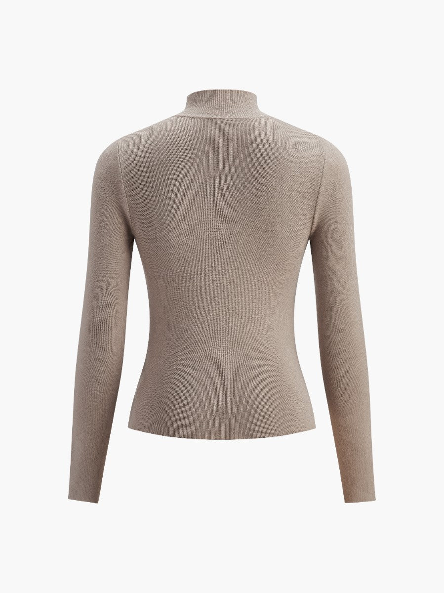 Maisie | Elegant Mock Neck Design + Womens Top with Relaxed Fit - Lumina