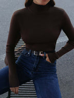 Maisie | Elegant Mock Neck Design + Womens Top with Relaxed Fit - Lumina