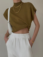 Michelle | Modern Mock Neck Casual Top with Tailored Fit - Lumina