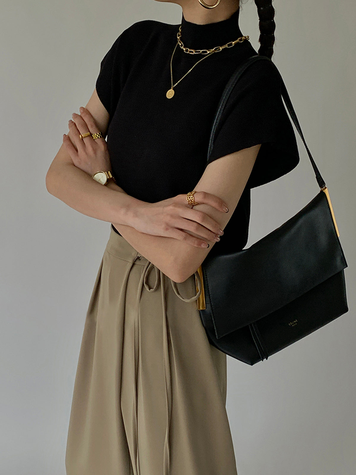 Michelle | Modern Mock Neck Casual Top with Tailored Fit - Lumina