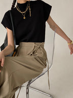 Michelle | Modern Mock Neck Casual Top with Tailored Fit - Lumina
