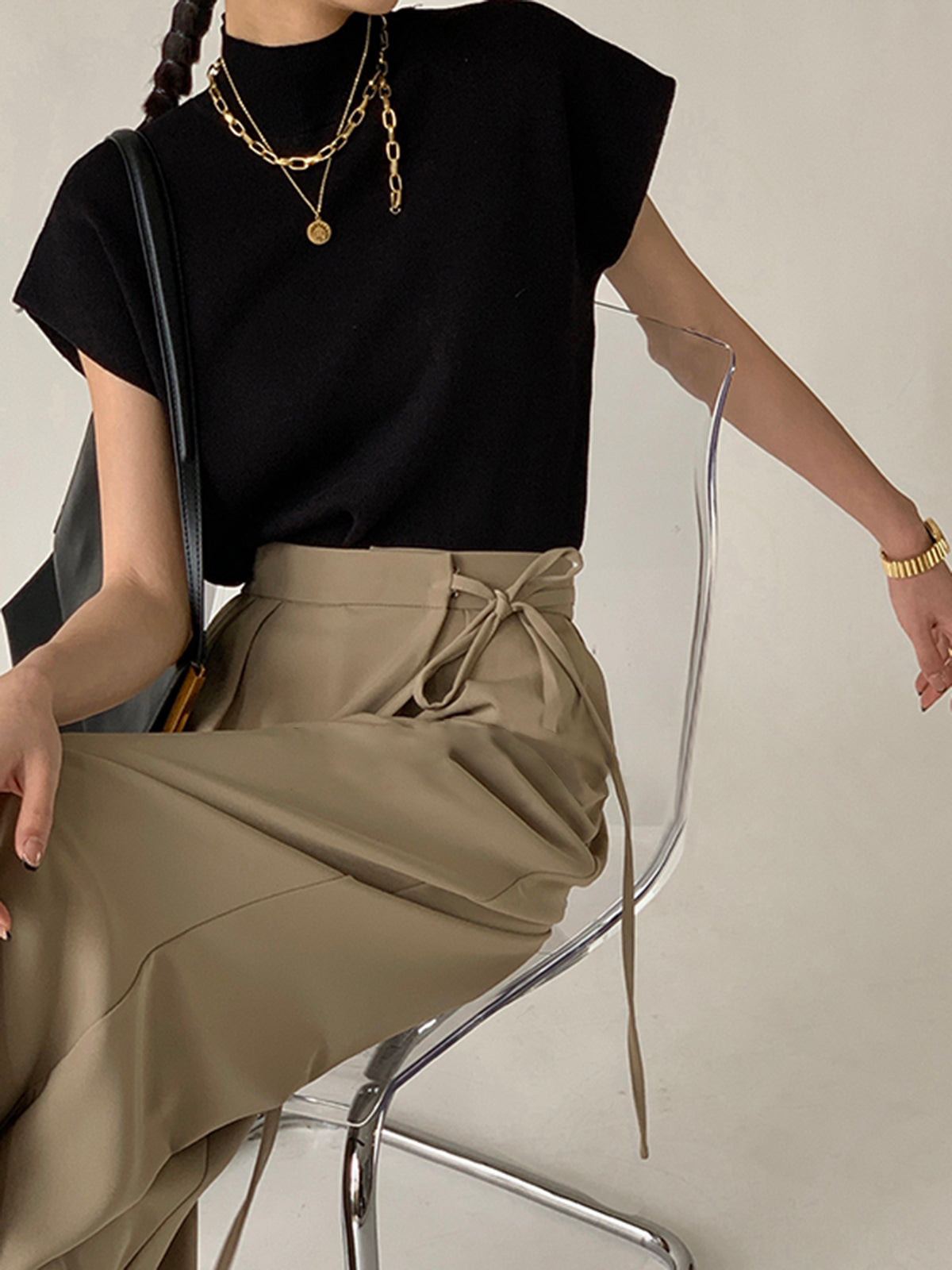 Michelle | Modern Mock Neck Casual Top with Tailored Fit - Lumina