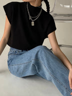 Michelle | Modern Mock Neck Casual Top with Tailored Fit - Lumina