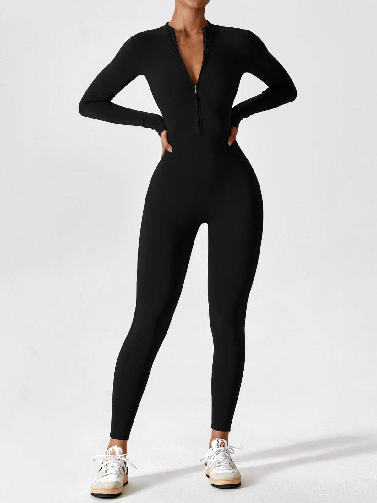 Penelope | Sleek Fitted Two Piece Set with Zip Detail - Lumina
