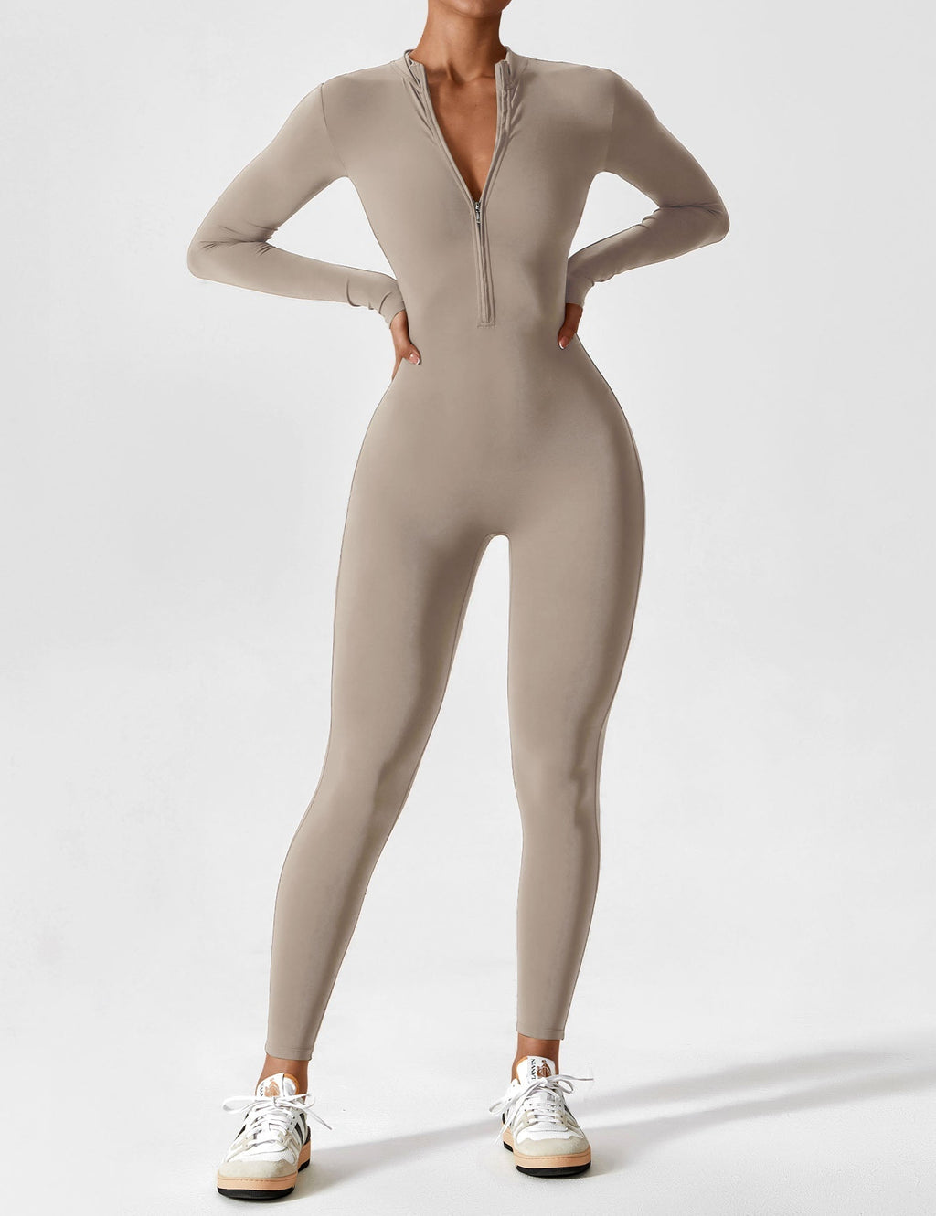 Penelope | Sleek Fitted Two Piece Set with Zip Detail - Lumina