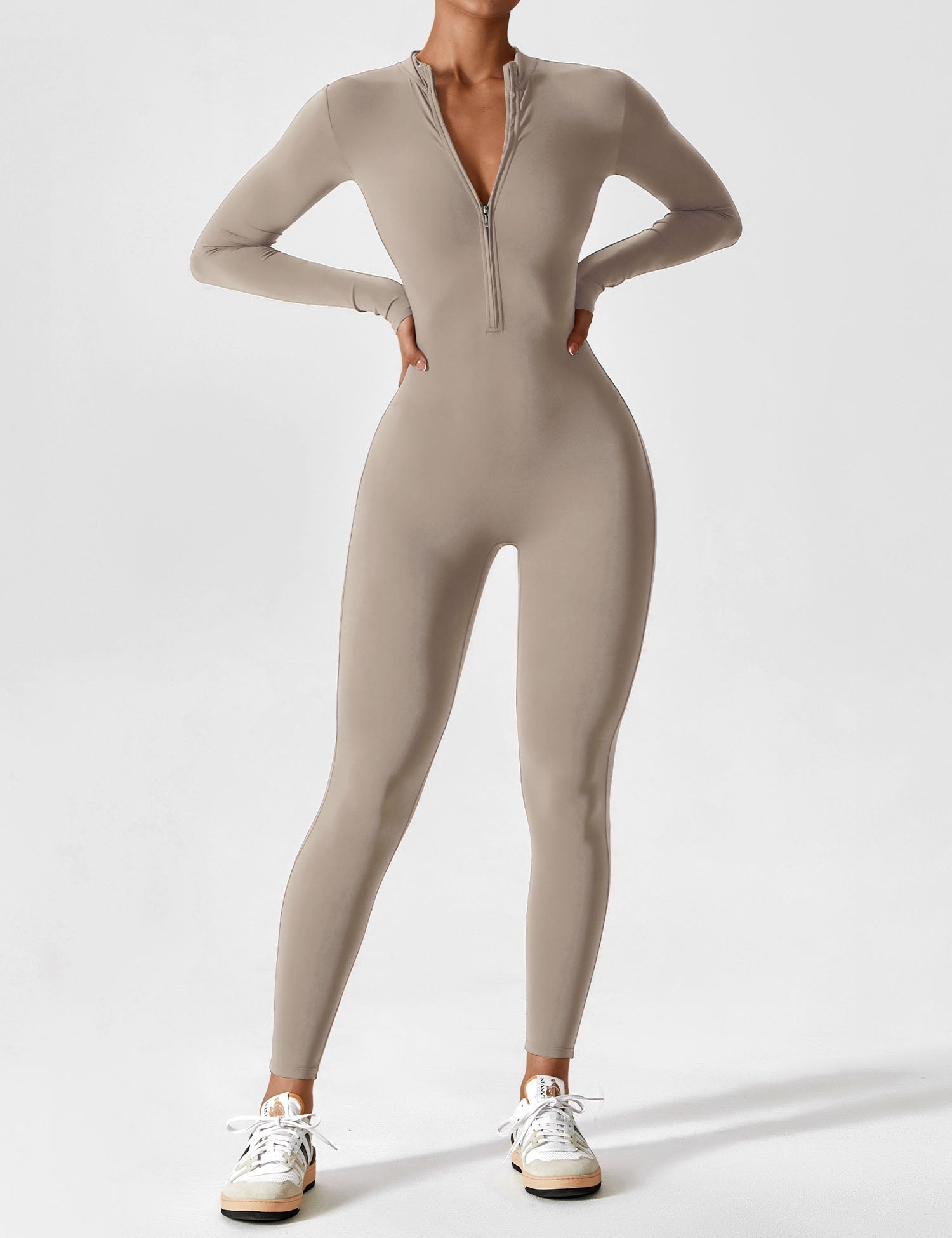 Penelope | Sleek Fitted Two Piece Set with Zip Detail - Lumina
