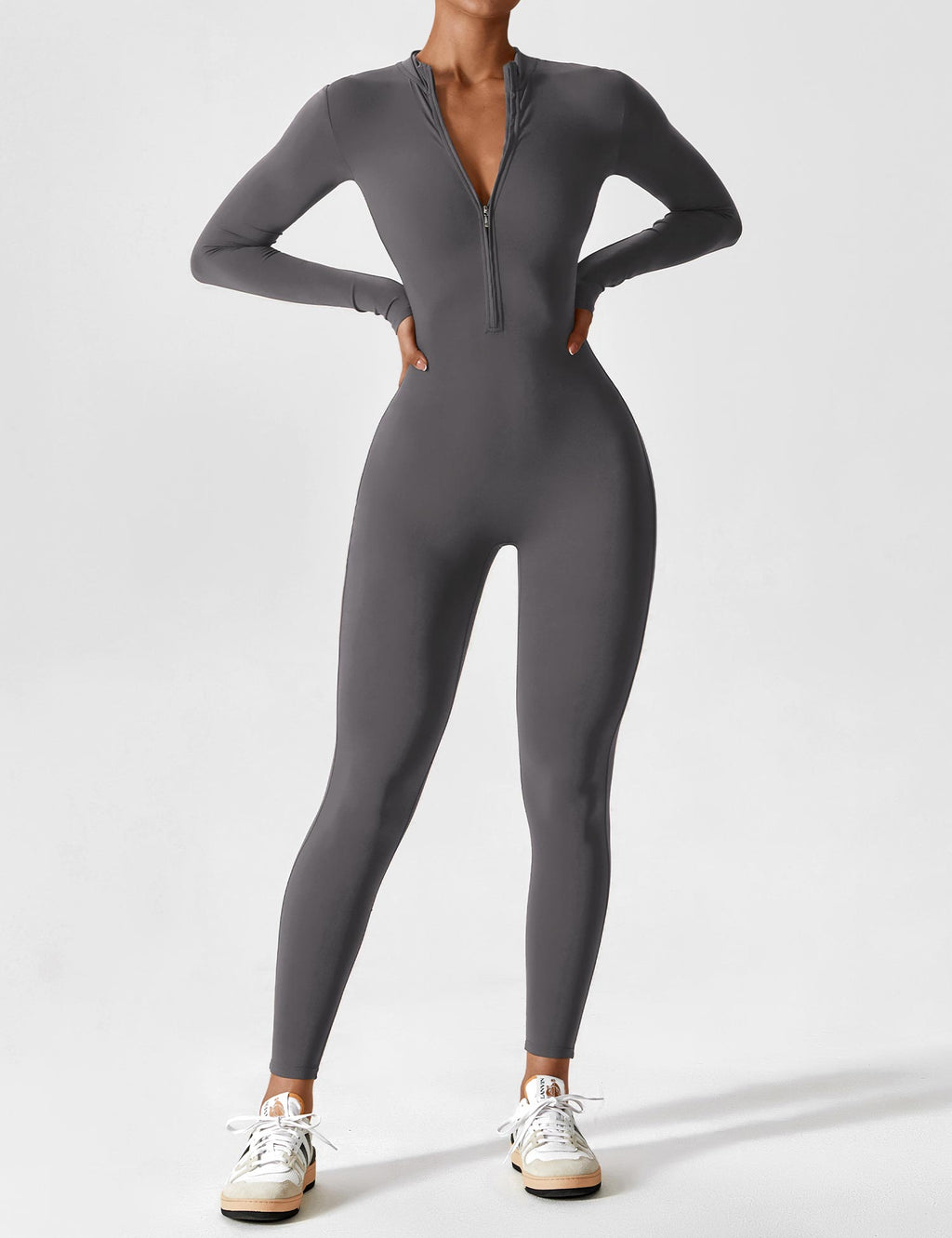 Penelope | Sleek Fitted Two Piece Set with Zip Detail - Lumina