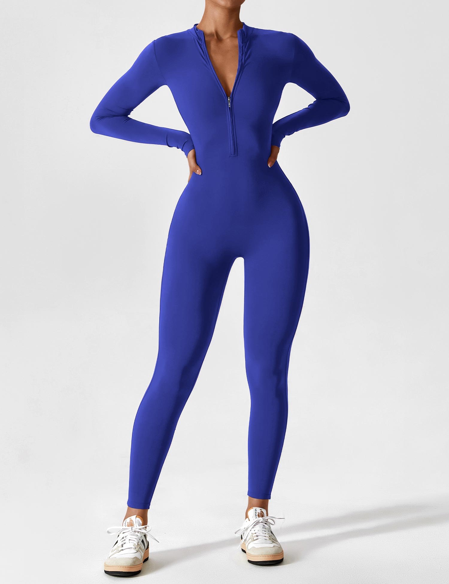 Penelope | Sleek Fitted Two Piece Set with Zip Detail - Lumina