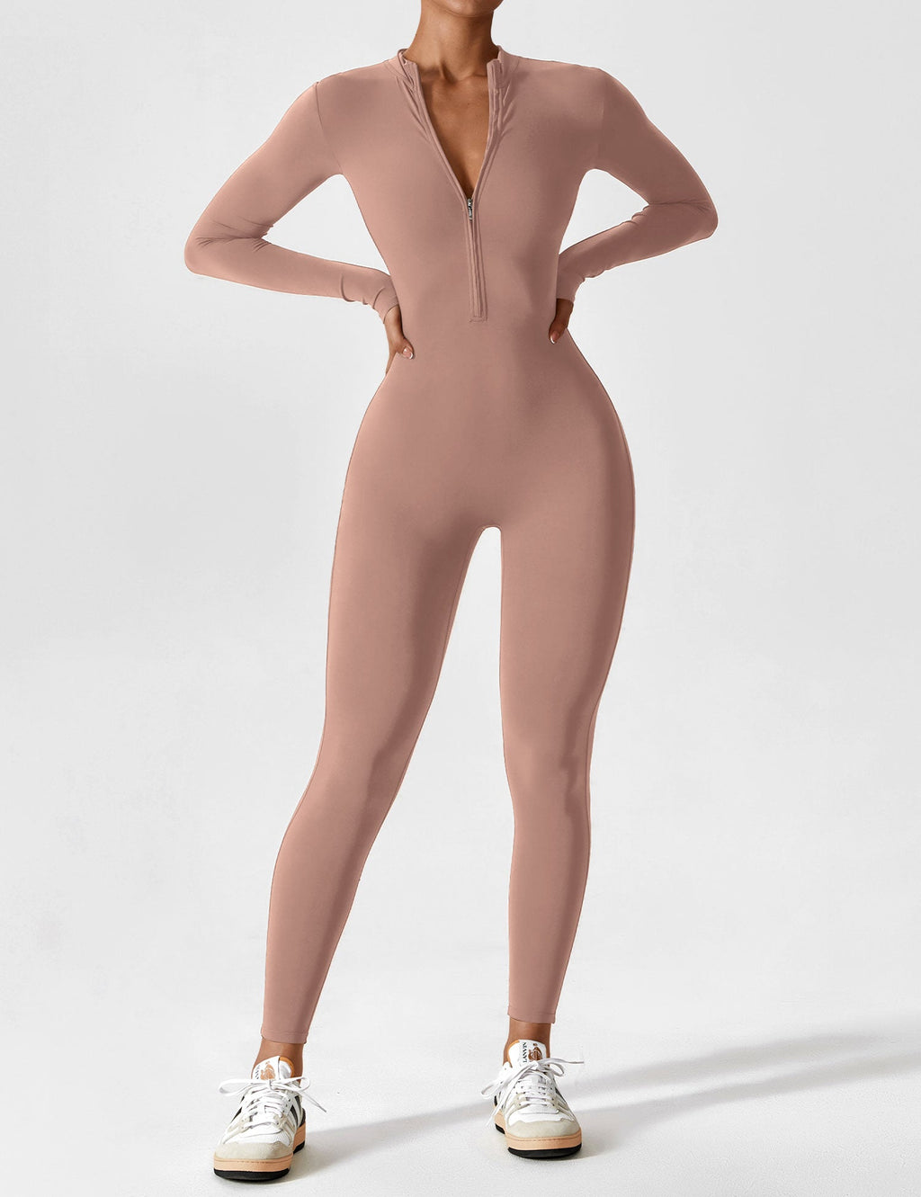 Penelope | Sleek Fitted Two Piece Set with Zip Detail - Lumina
