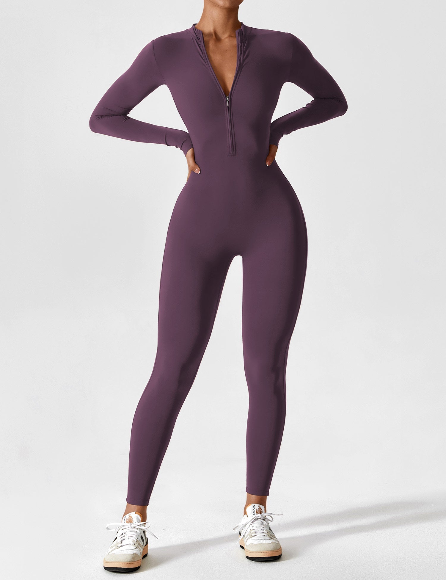 Penelope | Sleek Fitted Two Piece Set with Zip Detail - Lumina