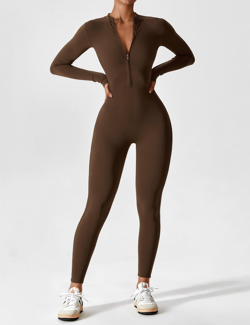 Penelope | Sleek Fitted Two Piece Set with Zip Detail - Lumina