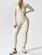Penelope | Sleek Fitted Two Piece Set with Zip Detail - Lumina