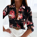 Peyton | Bold Patterned Relaxed Fit Blouse for Women - Lumina