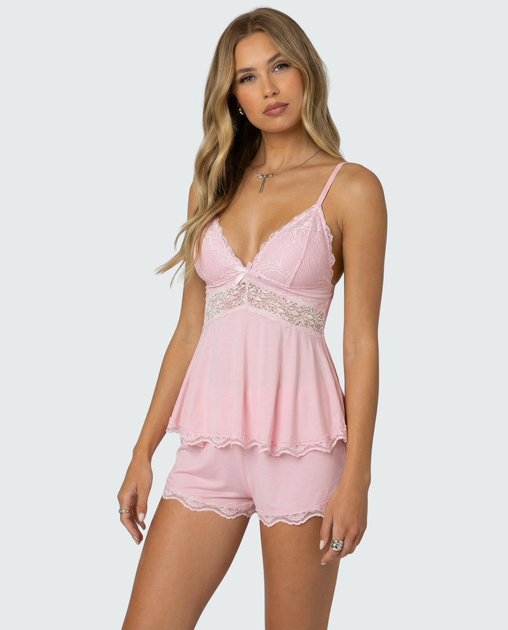 Anne - Silky Soft Lace Pajama Set