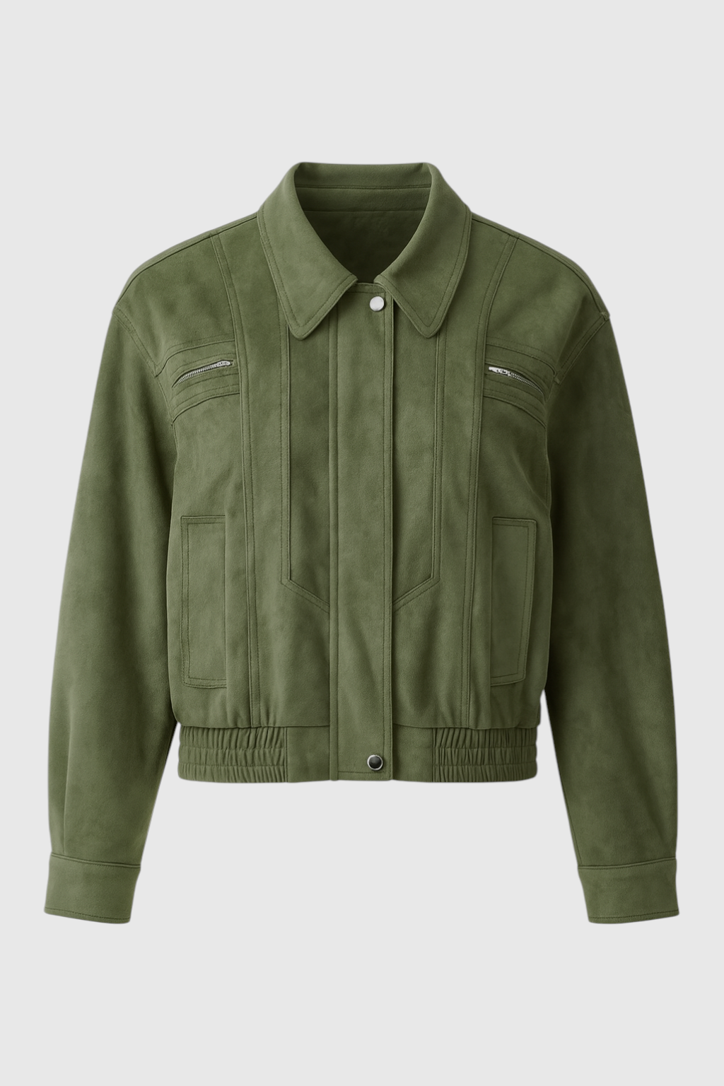 Victoria | Elegant Green Bomber Jacket with Timeless Style - Lumina