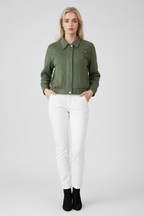 Victoria | Elegant Green Bomber Jacket with Timeless Style - Lumina