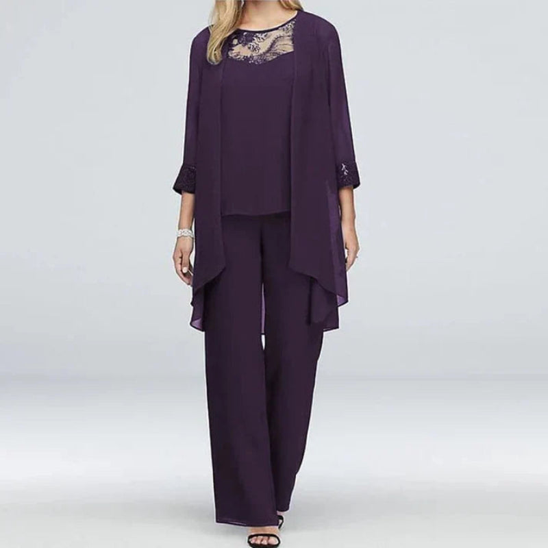 Victoria | Elegant Spring Three-Piece Pant Set with Versatile Style - Lumina