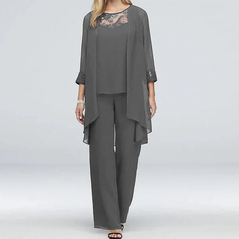 Victoria | Elegant Spring Three-Piece Pant Set with Versatile Style - Lumina