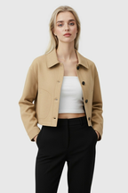Victoria | Retro-Inspired Short Jacket with Button Closure - Lumina