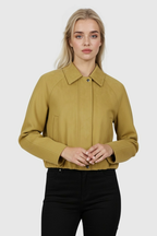 Victoria | Stylish Yellow Bomber Jacket with Trendy Details - Lumina