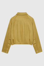Victoria | Stylish Yellow Bomber Jacket with Trendy Details - Lumina