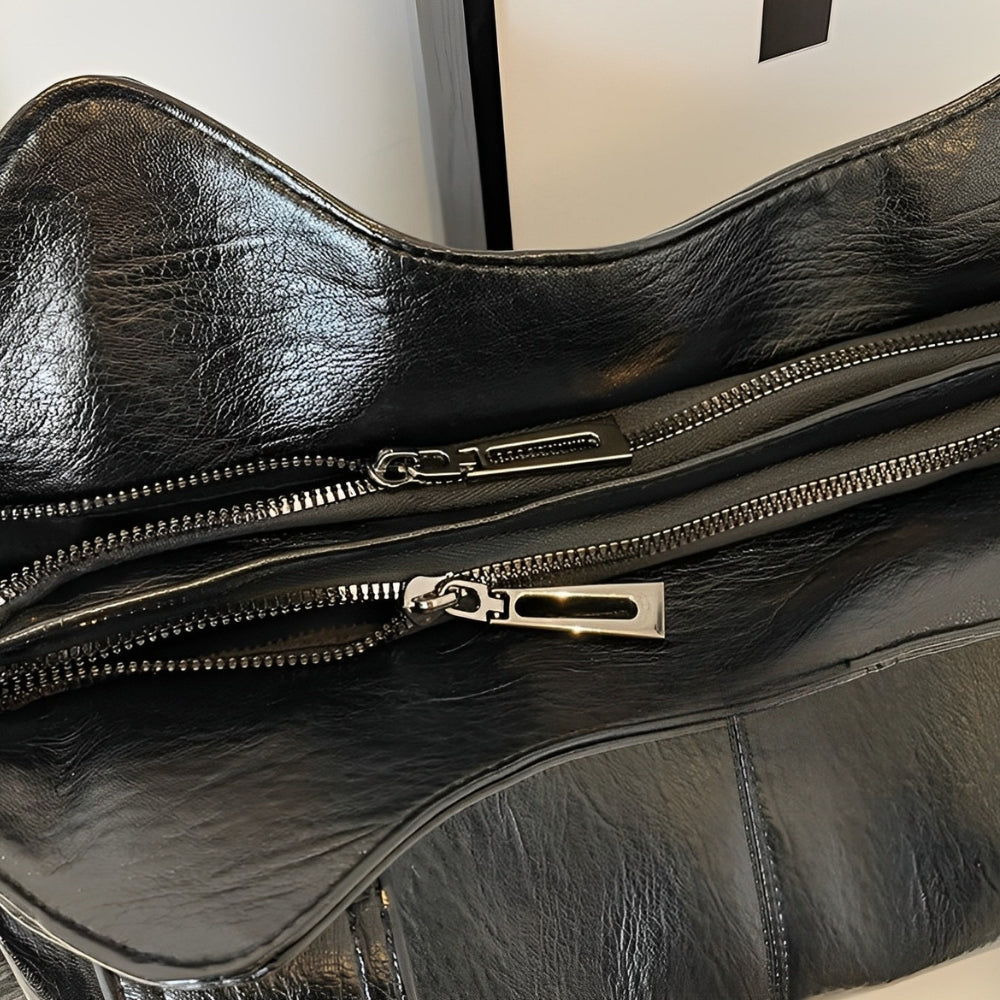 Aliona | Stylish Black School Bag with Versatile Functionality - Lumina