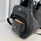 Aliona | Stylish Black School Bag with Versatile Functionality - Lumina