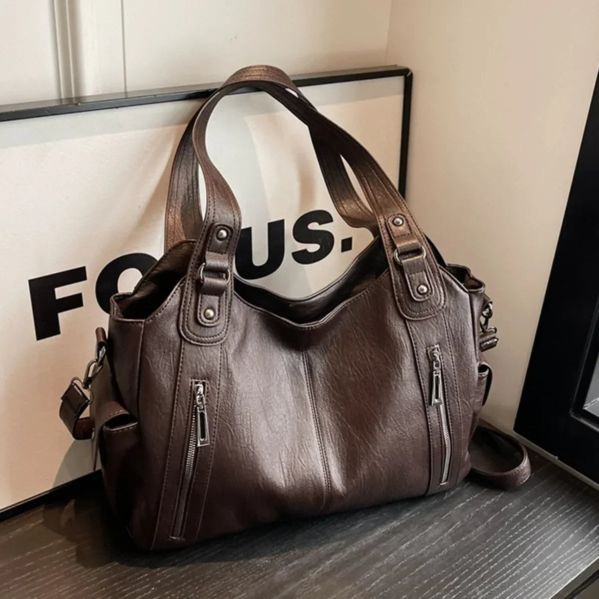 Aliona | Stylish Black School Bag with Versatile Functionality - Lumina