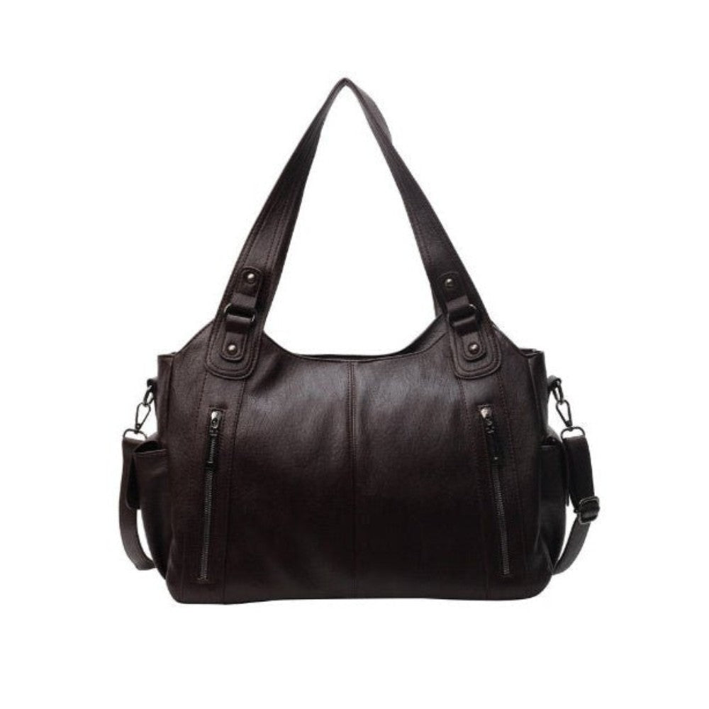 Aliona | Stylish Black School Bag with Versatile Functionality - Lumina